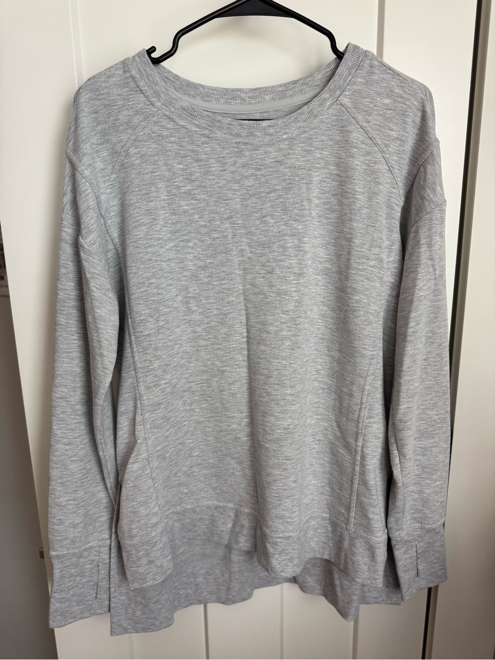 90 Degree By Reflex Light Gray Crewneck Sweatshirt